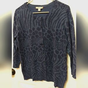Liz Clairborne Animal Print Cardigan